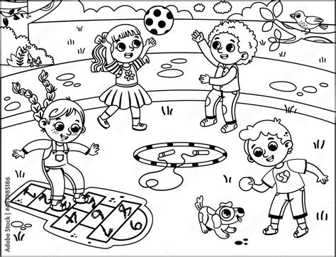 playing clipart black and white